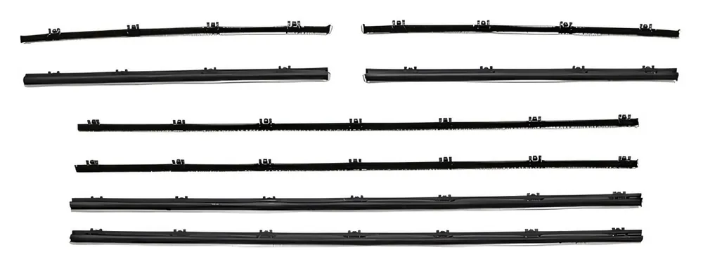 Window Sweeps Weatherstrip for 1962-1963 Pontiac Tempest Sedan Black Front Rear Popular