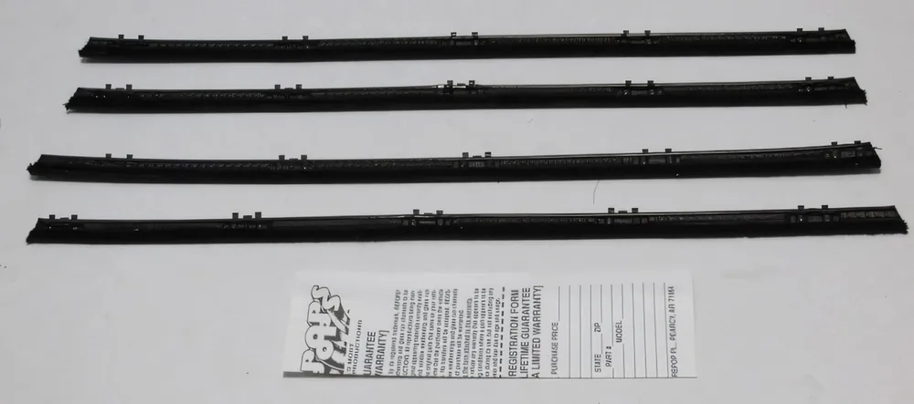 Price Drop Window Sweeps for Mopar A-Body: Valiant, Dart 70-76 Sedan Authentic 4pc