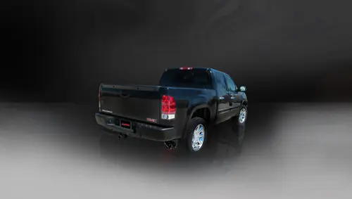 Buy Direct Corsa 14925BLK Sport Black Twin 4.0" Single Side Cat-Back for 2010-2013 Chevy Silverado 1500 Extended Cab-Standard Bed 6.0L V8