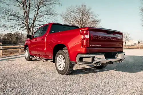 Markdown Corsa Sport 3.0in Cat-Back Exhaust DRE Twin 4.0in Polished Tips | 2019-2026 Silverado Sierra 1500, Denali 6.2L 157WB - 21202