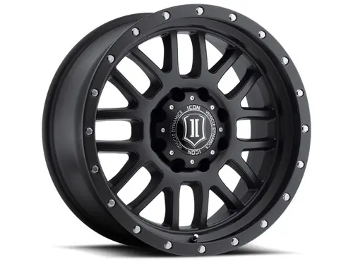ICON Alpha 20x9 8x6.5 19mm Offset 5.75in BS 125.2mm Bore Satin Black Wheel - 1220908057SB Reduced Price