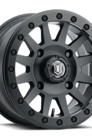ICON Compression 15x7 4x136 38mm Offset 5+2 BS 111mm Bore Satin Black Wheel - 5015703655SB Seasonal Sale