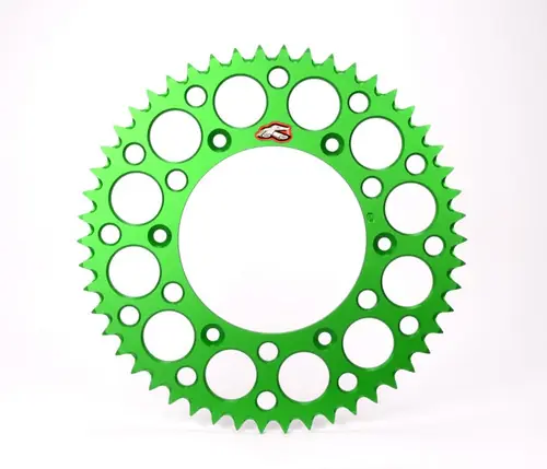 Renthal 91-09 Kawasaki KX 250/F/ 04-06 Suzuki RM-Z 250 Rear Grooved Sprocket - Green 520-48P Teeth Trusted Brand