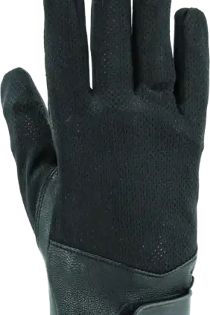 Markdown River Road Pecos Leather Mesh Gloves Black - Large
