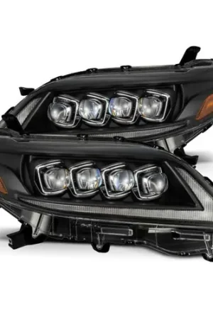 Direct From Factory AlphaRex 2011+ Toyota Sienna NOVA LED Proj Headlights Plank Style Black w/Activ Light/Seq Signal/DRL