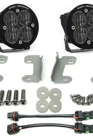 Direct From Manufacturer Baja Designs 18-20 Jeep Wrangler JL Sahara Fog Squadron Sport Fog Pocket Kit - Clear - 447635