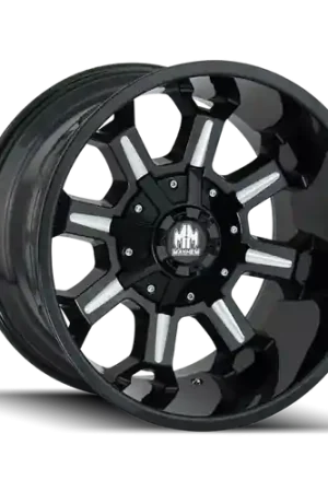Mayhem 8105 Combat 17x9 / 8x165.1 BP / 18mm Offset / 130.8mm Hub Black w/ Milled Spokes Wheel Discount