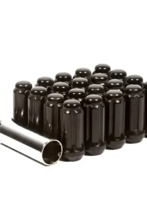 Time-Limited Method Lug Nut Kit - Spline - 14x2.0 - 8 Lug Kit - Black