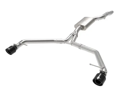 Genuine afe MACH Force-Xp 13-16 Audi Allroad L4 SS Axle-Back Exhaust w/ Black Tips - 49-36437-B