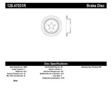 StopTech Drilled Sport Brake Rotor Top Pick