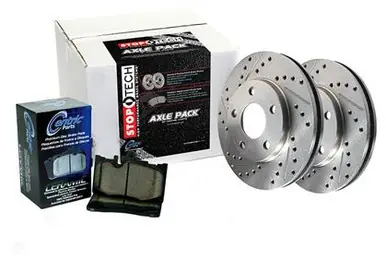 Trusted Brand StopTech Sport Axle Pack; Slotted Rotor; Front Brake Kit with Brake lines
