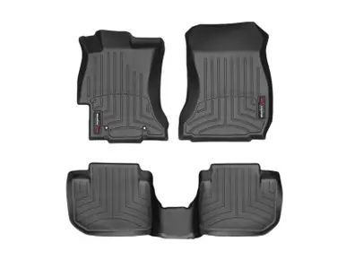 Free Delivery WeatherTech Front & Rear FloorLiner For 2012+ Subaru Impreza - Black - 44439-1-2 - IAG Performance