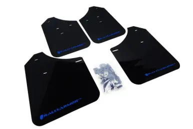 Buy Direct Rally Armor 02-07 Subaru WRX/STI/RS/2.5i (wagons req mod) UR Black Mud Flap w/ Blue Logo