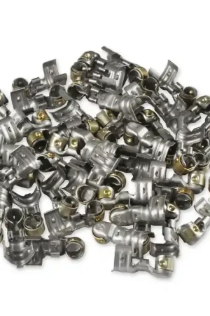 MSD Terminals, Spark Plug Wire 90 Degree - Qty 50 Spark Plug Terminals, 90 Degrees Dual Crimp, Stainless Steel Qty 50 Grab Now