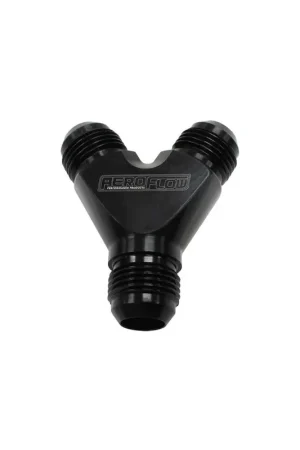Aeroflow 1 x -10AN 2 x -8AN Y-Block - Black Must Have