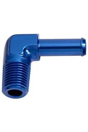 Aeroflow 90 Deg 3/8" NPT Male To 5/8" Barb Adapter - Black One Day Deal