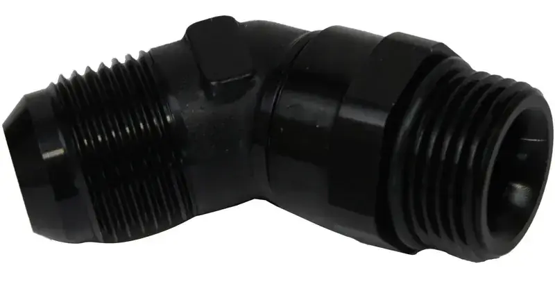 Proflow Adaptor Male -06AN 45 Degree To -04AN Thread Swivel Black Weekend Sale