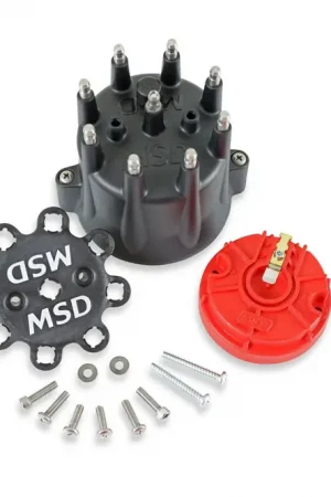 MSD Black Chevy V8 HEI Distributor Cap and Rotor The kit includes Cap, PN 84333 and Race Rotor, PN 8467. Limited Edition