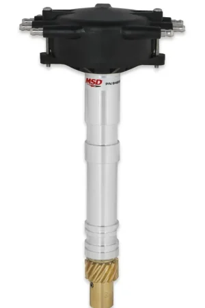 MSD Chevy Crank Trigger Distributor with Black Crab Cap Low-profile, black crab cap racing distributor. While Supplies Last