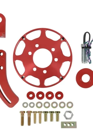 Best Choice MSD Crank Trigger Wheel Kit - Flying Magnet - SBC - 7 in. Small Block Chevy - Use with 6/7/8 Series Ignition - Red