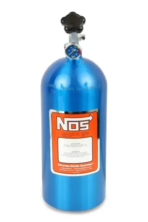 Time-Limited NOS Nitrous Bottle 10 lb Nitrous Bottle w/ Blue Finish & Super Hi Flo Valve