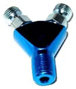 Secure Checkout NOS Specialty Y Fitting Specialty Y Fitting, Flare Jet To 1/8" NPT, Blue