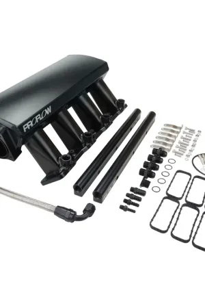 Grab Now Proflow SuperMax EFIintake Manifold Kit For Holden Commodore LS3/L92 Fabricated Black w/Fuel Rails 102mm Bore