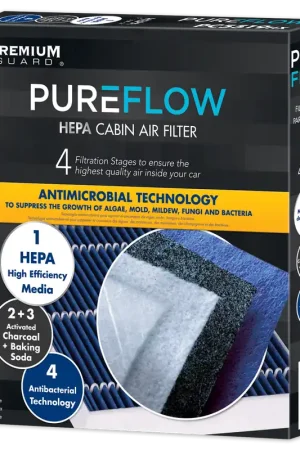 Clearance PUREFLOW 2023 Chevrolet Aveo Cabin Air Filter with HEPA and Antibacterial Technology, PC4068HX