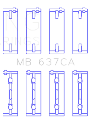 King Engine Bearings BMW S85B50A Main Bearing Set (Size .50) | Graveyard Performance Big Sale