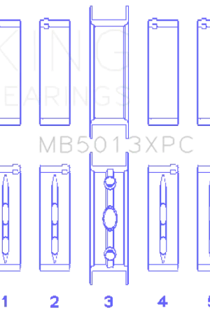 King GM Vortec/LS-Series Gen III/IV Crankshaft Main Bearing Set (Set of 10) - Size +.020mm | Graveyard Performance Exclusive