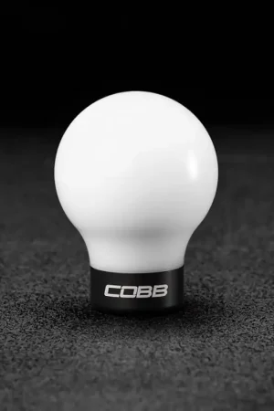 Cobb Subaru 6-Speed COBB Shift Knob - White w/Stealth Black Collar (Non-Weighted) | Graveyard Performance Viral