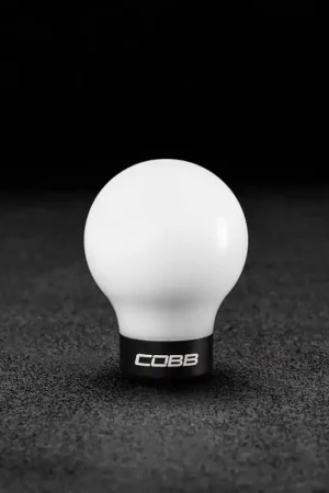 Cobb 07-13 Mazdaspeed3 & 06-07 Mazdaspeed6 Shift Knob - White Knob w/Stealth Black Base | Graveyard Performance In Demand