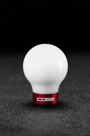 Cobb 07-13 Mazdaspeed3 & 06-07 Mazdaspeed6 Shift Knob - White Knob w/Race Red Base | Graveyard Performance Money Back Guarantee
