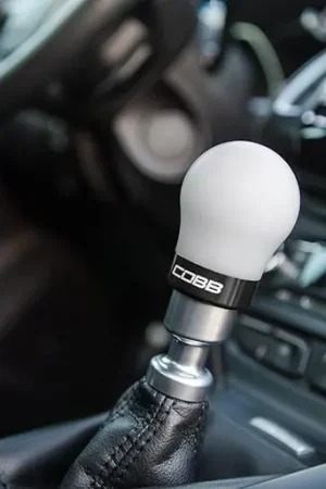 Cobb Ford 13-14 Focus ST/14-15 Fiesta ST White Shift Knob - Black Base | Graveyard Performance Premium